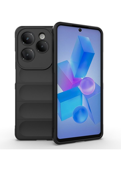 Infinix Hot 40 Pro Kılıf Içi Kadife Dolgulu Dalga Tutma Haznelli Premium Tpu Silikon Kapak Ryc/etnik