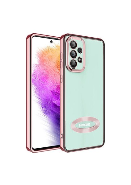 Samsung Galaxy A53 5g Kılıf Kenarları Lazer Renkli ve Logo Detaylı Şık Esnek Premium Silikon Kapak Ryc/omega