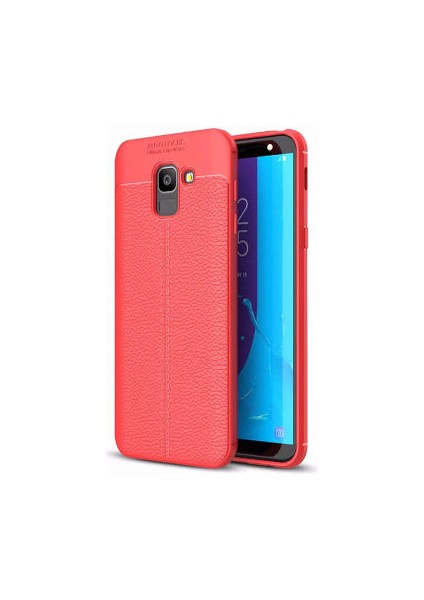 Samsung Galaxy J6 Kılıf Deri Silikon Yüzeyli Yüksek Kaliteli Silikondan Üretilmiş Premium Silikon Kapak Ryc/niss