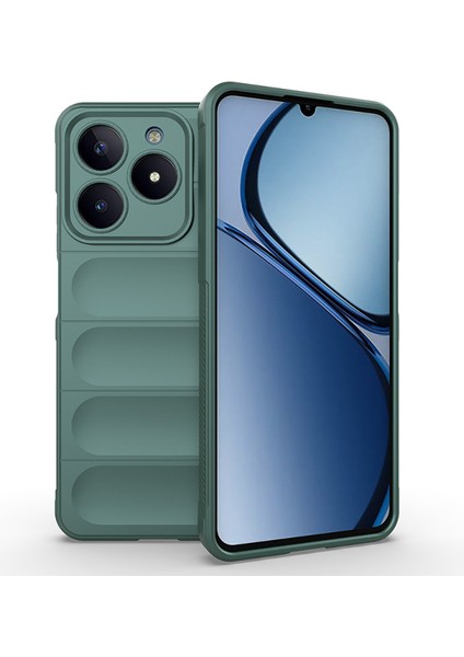 Realme C61 Kılıf Içi Kadife Dolgulu Dalga Tutma Haznelli Premium Tpu Silikon Kapak Ryc/etnik