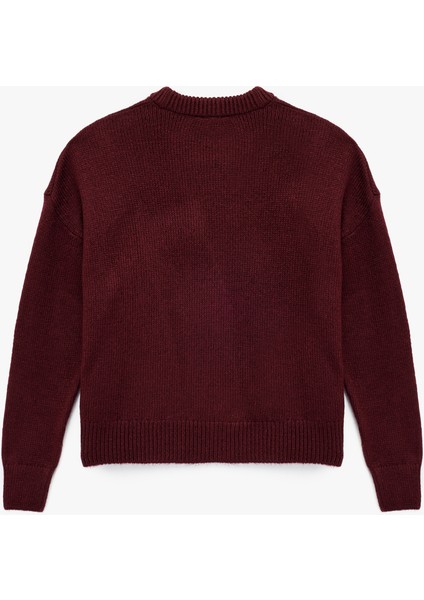 Uzun Kollu Bisiklet Yaka Asimetrik Kesim Triko Kazak fırsatları