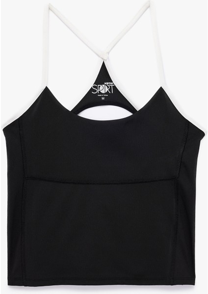 Slim Fit Çapraz Ip Askılı Sırt Detaylı Spor Bluz