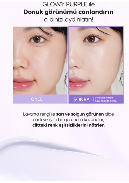 Işıltılı, Ton Eşitleyici Krem Perıpera Filter Fit Milk Tone Up (004 Glowy Purple) SPF30 Pa++ fiyatları