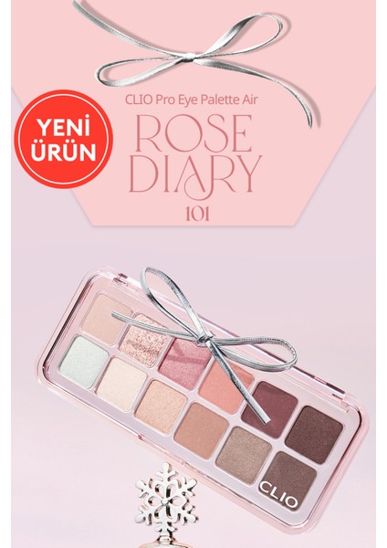 Hafif Dokulu Yoğun Renklere Sahip Göz Farı Paleti Clıo Pro Eye Palette Air (101 Rose Diary)