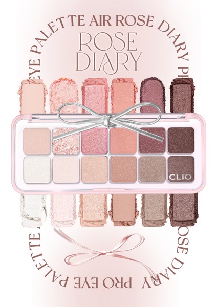 Hafif Dokulu Yoğun Renklere Sahip Göz Farı Paleti Clıo Pro Eye Palette Air (101 Rose Diary) fiyatları