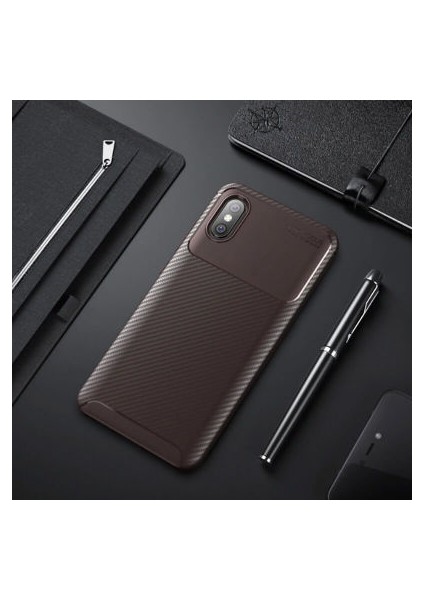 Xiaomi Mi 8 Pro Kılıf Karbon Desenli Esnek Yüksek Kaliteli Meteryalden Üretilmiş Silikon Kapak Ryc/negro
