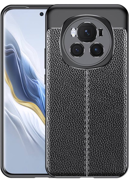 Honor Magic 6 Pro Kılıf Deri Silikon Yüzeyli Yüksek Kaliteli Silikondan Üretilmiş Premium Silikon Kapak Ryc/niss