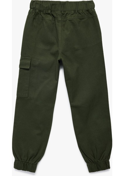 Pamuklu Gabardin Beli Bağcıklı Kargo Pantolon fiyatları