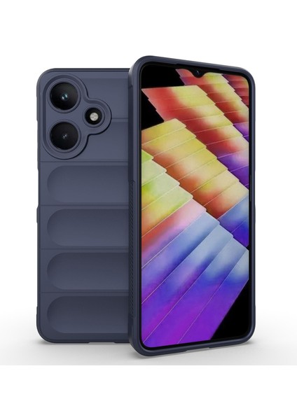 Infinix Hot 30I Kılıf Içi Kadife Dolgulu Dalga Tutma Haznelli Premium Tpu Silikon Kapak Ryc/etnik