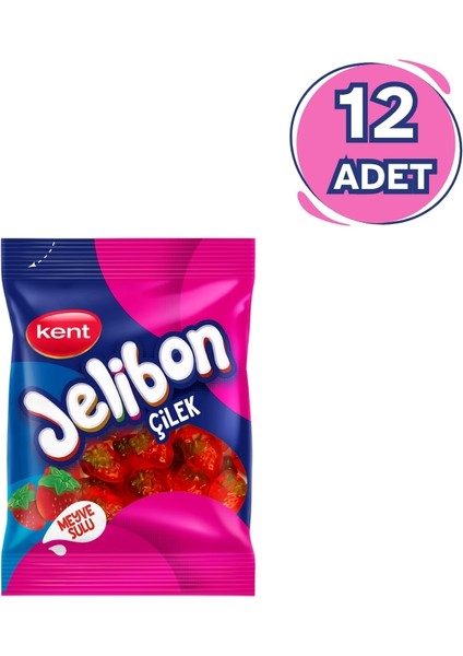 Çilek Aromalı Yumuşak Şekerleme 80 gr - 12 Adet