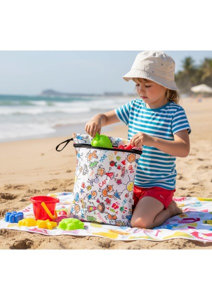 Family, 24x29CM, Su Geçirmez, Islak Mayo Bebek Bakım Çanta/torba Organizer fiyatları