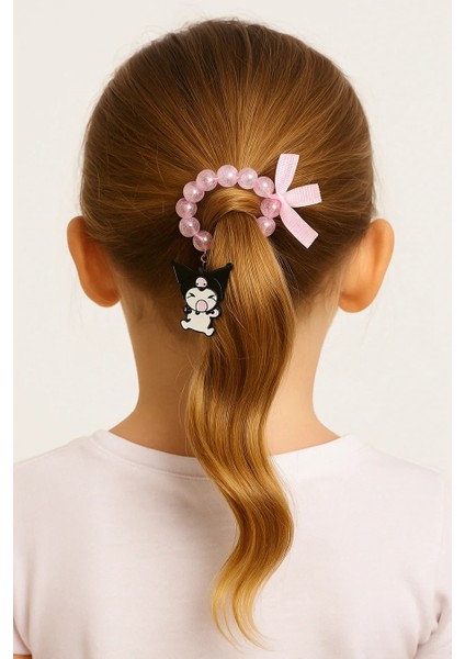 Sanrio Lisanslı Kuromi Boncuklu Fiyonk Detaylı Saç Lastiği fiyatları