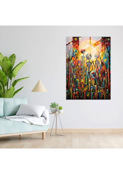 Los Muertos Cam Tablo - Canlı ve Soyut Boyama fiyatları