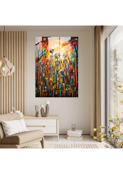 Los Muertos Cam Tablo - Canlı ve Soyut Boyama modelleri