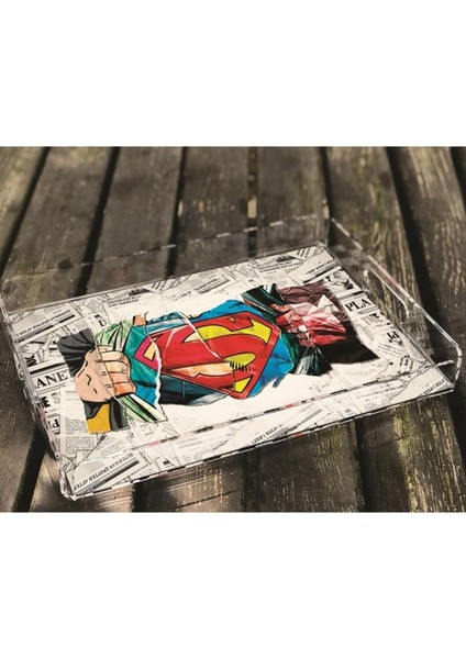 Superman Pleksi Tepsi - 40X24CM (Warner Bros Lisanslı Üründür) indirimleri