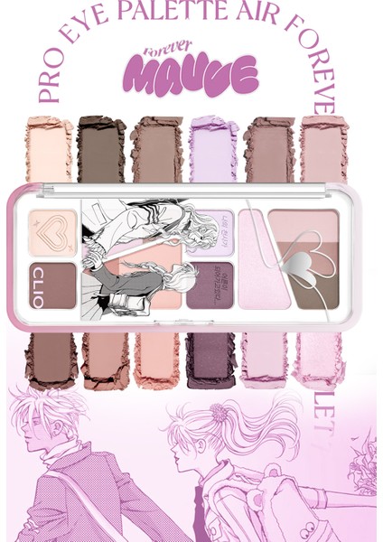 Hafif Dokulu Yoğun Renklere Sahip Göz Farı Paleti CLIO Pro Eye Palette Air (14 Forever Mauve) fiyatları