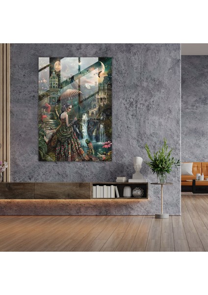 Frida Kahlo Tarzı Cam Tablo - Frida Kahlo Eserleri Ev Dekorasyonu fiyatları