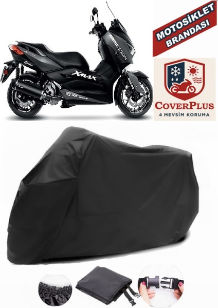 Yamaha X-Max 250 Momodesign Branda Siyah Motosiket Brandası Motor Örtüsü Çadır Su Geçirmez Motosiklet Kılıfı Motor Brandası,lastikli,taşıma Torbalı