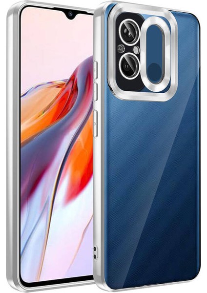 Redmi 12C Kılıf Kenarları Lazer Renkli ve Logo Detaylı Şık Esnek Premium Silikon Kapak Ryc/omega