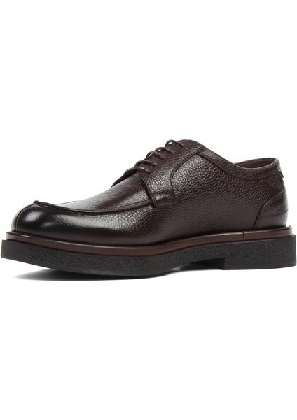Erkek Kahverengi Bağcıklı Deri Klasik Ayakkabı fırsatları