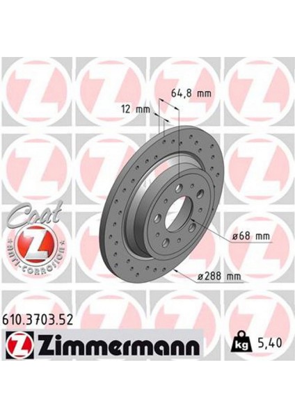Zengezur Arka Fren Aynasi Volvo S60 01-10 S70 01-05 S80 98-06 Xc70 00-07 288x12x5dl Delİklİ 986478495-df4066