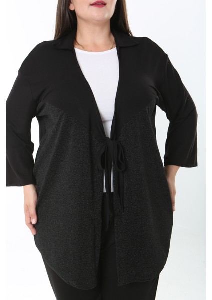 Kadın Simli Büyük Beden Hırka indirimleri