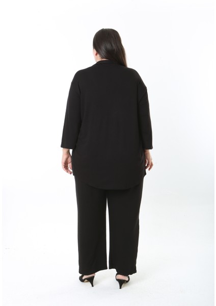 Kadın Simli Büyük Beden Hırka