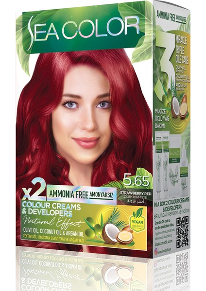 Natural Effect Set Boya Amonyaksız 5.65 Çilek Kırmızısı