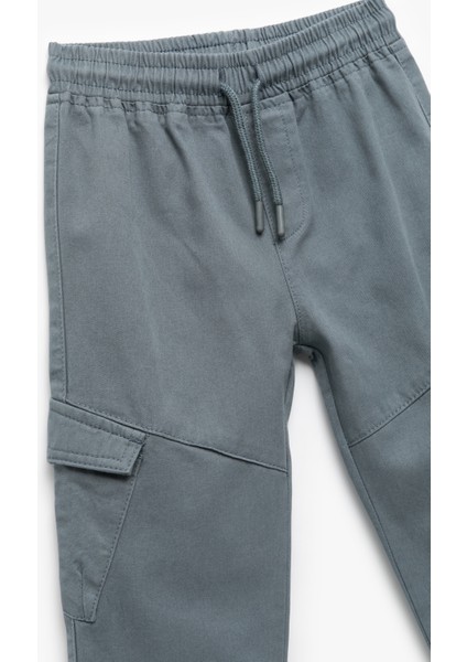 Pamuklu Gabardin Beli Bağcıklı Kargo Cepli Jogger Pantolon modelleri