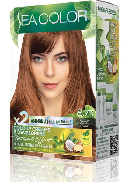 Natural Effect Set Boya Amonyaksız 8.73 Karamel