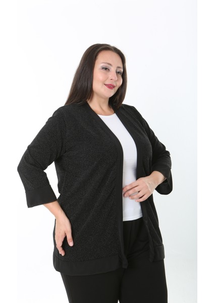 Kadın Simli Büyük Beden Hırka fırsatları