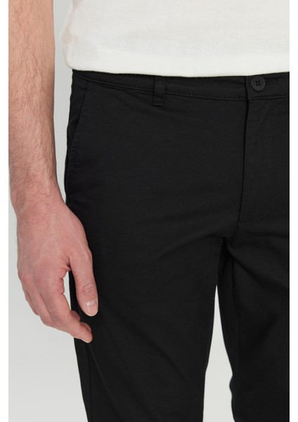 Pamuklu Slim Fit Dar Kesim Yan Cep Esnek Casual Pantolon fırsatları