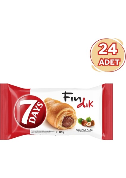 Fındıklı Kruvasan 60 gr - 24 Adet