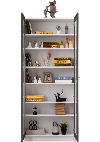 Vitrin, Lotus Kitaplık, 2 Kapaklı Cam Kapaklı Kitaplık indirimleri