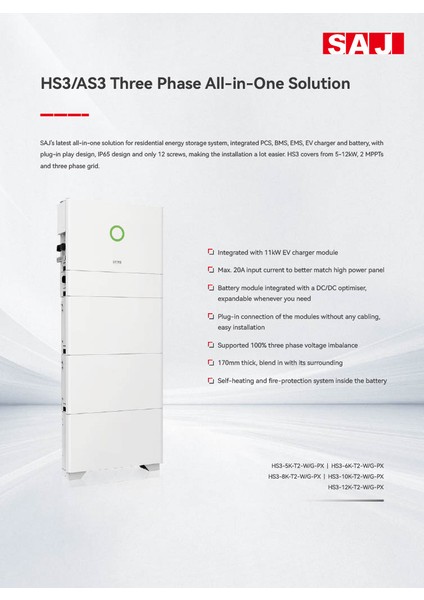5 Kw - 5 Kwh Hybrid Allinone modelleri