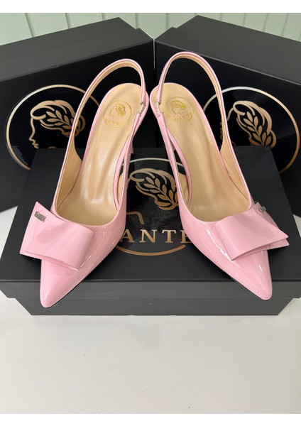 Ayakkabı VANTÉ – Blushe Pembe Rugan Tokalı Stiletto