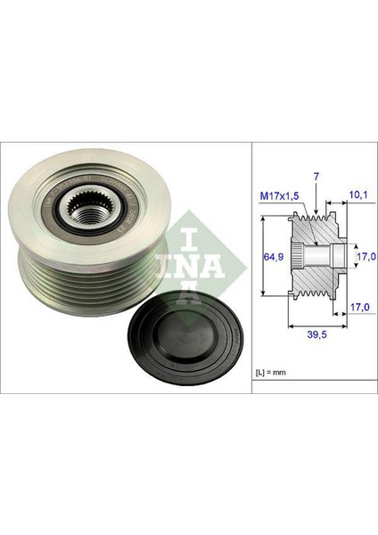 Alternatör Kasnaği Rulmanli Nissan Navara-Pathfinder-Pickup 2.5 Dci 05 Dpmah