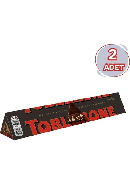 Bitter Çikolata 100 Grx 2 Adet