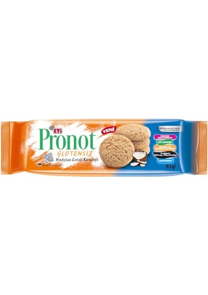Pronot Glutensiz Hindistan Cevizli Kurabiye 85 g x 12 Adet