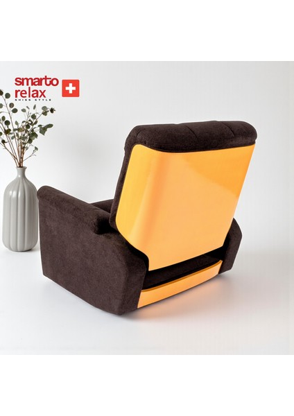 Relax TV Koltuğu Zürih Elektrikli Sırt Dayanağı Kontrol Panelli Ergonomik Kadife Polyester Kahverengi Dekoratif Baba Koltuğu fiyatları