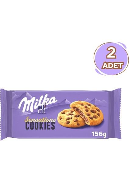 Sensations Choco Cookie Damla Çikolata Ve Dolgulu Bisküvi 156 gr - 2 Adet