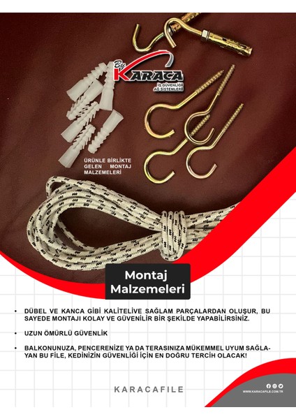 Gri Güvenlik File – 2.5 M Yükseklik | Metreyle Kesim | 4 mm Ip, 5x5 cm Göz Aralığı + Montaj Aparatları fırsatları