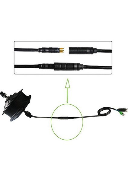 Adet 60 cm E-Bisiklet 9 Pin Motor Dönüştürücü Uzatma Kablosu Kordonu Su Geçirmez Konnektör Ön Arka Tekerlek Göbeği Motorları (Yurt Dışından) indirimleri