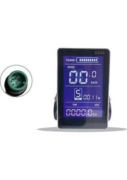 Jıannuo Kontrol Cihazı Elektrikli Scooter Göbek Motoru Dönüşüm Kiti Için Ebike Ekran LCD GD06 Büyük Dikey Ekran, Su Geçirmez (Yurt Dışından)