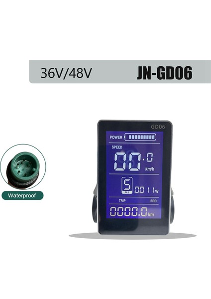 Jıannuo Kontrol Cihazı Elektrikli Scooter Göbek Motoru Dönüşüm Kiti Için Ebike Ekran LCD GD06 Büyük Dikey Ekran, Su Geçirmez (Yurt Dışından) fiyatları