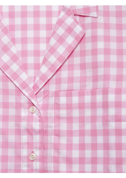 Kadın Açık Pembe Gapbody Poplin Kısa Kollu Pijama Üstü fiyatları