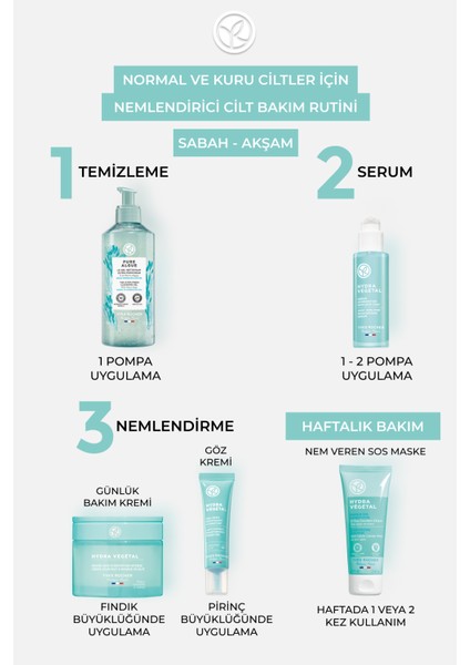 Normal-Kuru Cilt,Hyaluronik Asit&Aloe Vera Cilt Serum-Hydra Vegetal Bitkisel Nemlendirici Bakım-30ml