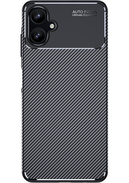 Samsung Galaxy A06 Kılıf Karbon Desenli Esnek Yüksek Kaliteli Meteryalden Üretilmiş Silikon Kapak Ryc/negro