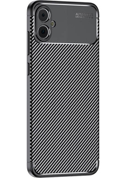 Samsung Galaxy A05 Kılıf Karbon Desenli Esnek Yüksek Kaliteli Meteryalden Üretilmiş Silikon Kapak Ryc/negro