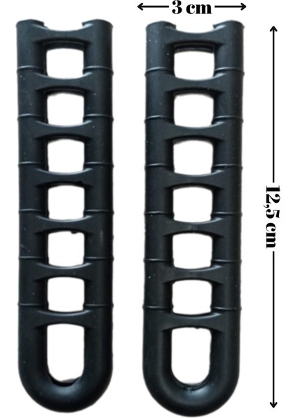 Demlik Kulpu Kılıfı Silikon, Yalıtkan, Kaymaz 2 Adet siyah